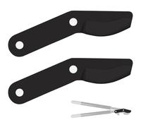 Aussio Lot de 2 lames de rechange en acier compatibles avec les élagueurs à dérivation Fiskars PowerGear2, 68,6 cm et 81,3 cm, grande lame, noir