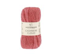 austermann Cachemire Cloud Mélange de laine de cachemire pour tricot Longueur 180 m 25 g par pelote Couleur 13 Bois de rose