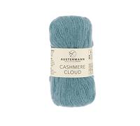 Austermann Cashmere Cloud - Mélange de laine de cachemire pour tricot - Longueur 180 m par pelote de 25 g - Couleur FJORD