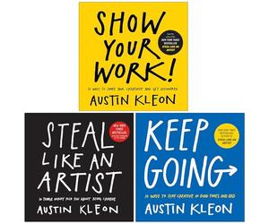 Austin Kleon Collection 3 Books Set (Show Your Work, Steal Like An Artist & Keep Going)