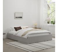 Austin lit avec coffre de rangement 140x190cm velours côtelé gris