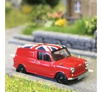 Austin Mini Van, rouge, union jack, 1960 - BREKINA 15365 - HO 1/87