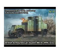 Glow2B Kit de construction Austin MK III blindé britannique Échelle 1:72 Gris