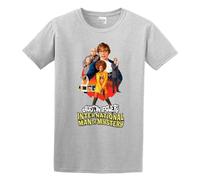 Austin Powers International Man of Mystery Poster T-Shirt Mens Gray Tees Unisex Shirt M