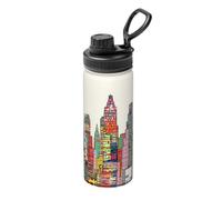 Austin Texas Bouteille d'eau de sport avec paroi en acier inoxydable pour camping et randonnée