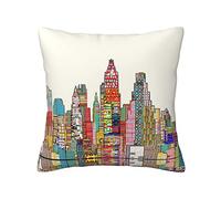Austin Texas Housse de coussin carrée douce pour canapé, lit, canapé, banc, chaise, 45,7 x 45,7 cm