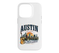 Austin Texas Live Music Capital Guitare Vintage Style Coque pour iPhone 14 Pro
