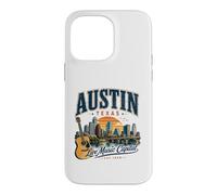 Austin Texas Live Music Capital Guitare Vintage Style Coque pour iPhone 14 Pro Max