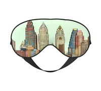 Austin Texas Masque de sommeil double face en soie, masque pour les yeux bloquant la lumière réglable pour les yeux pour les voyages, homme et femme, bandeau doux et confortable, 20 x 10 cm