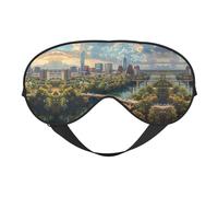 Austin Texas Masque de sommeil pour les yeux bloquant parfaitement la lumière pour homme et femme, doux et confortable pour les voyages