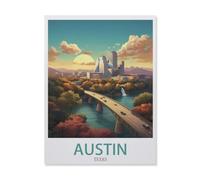 Austin, Texas,Puzzle pour Adultes 1000 Pièces en Bois Puzzles Jeu Cadeau Accueil Décoratif Mots Croisés(75x50cm)-EI97