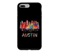 Austin Texas Skyline Aquarelle Paysage Urbain Art Coque pour iPhone 7 Plus/8 Plus