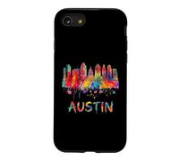 Austin Texas Skyline Aquarelle Paysage Urbain Art Coque pour iPhone SE (2020) / 7/8