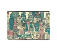 Austin Texas Tapis moderne en peluche courte ultra doux lavable et antidérapant pour salon, chambre à coucher, bureau, dortoir, décoration d'intérieur 183 x 122 cm