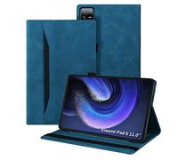 Austin Xiaomi Pad 6/Xiaomi Pad 6 Pro 11" Tablet Case, Cuir PU Classique, Analyse de Rentabilisation pour Xiaomi Pad 6/Xiaomi Pad 6 Pro, Bleu