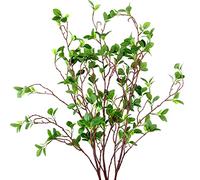 AUSTOR Lot de 3 tiges de Verdure Artificielle de 114,3 cm - Branches d'eucalytus artificielles - pour Remplissage de Vase, décoration de Maison, Mariage, Bureau