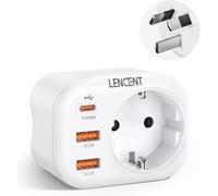 Australia Plug Adapter,China Travel Adapter with Quick Charge QC3,0+PD20W,Europe to AU for Australia,China,New Zealand,Argentina