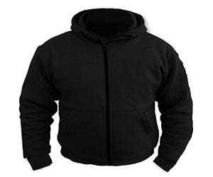 Australian Bikers Gear Moto Noir Sweat à Capuche à Capuche pour Femme Entièrement doublé avec Renforts Kevlar® et Cinq Point Amovible CE Armour (3 x l = 50