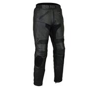 Australian Bikers Gear Pantalon de Moto en Cuir - Renforts certifiés CE - Noir - EU 54 Court