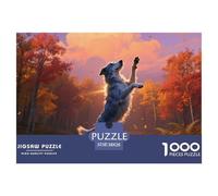 Australian Cattle Dog, Puzzle De 1000 Pièces, Détails Riches Et Couleurs Vives, Idéal pour Encadrement, pour 12 Ans Et Plus,Chien de Compagnie, 38x26cm/1000pcs