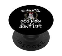 Australian Cattle Dog Rocking The Dog Mom and Aunt Life PopSockets PopGrip Adhésif