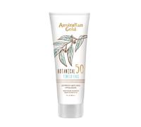 Australian Gold Botanical Crème solaire teintée pour le visage SPF 50, 85 g | Fair-Light | Large spectre | Hydrofuge | Végétalien | Riche antioxydante