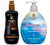 Australian Golden Dark Tanning Accelerator Spray Gel + Forever by 400 ml
