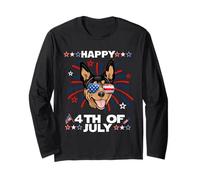 Australian Kelpie Dog Patriotic American 4th of July Dogs Manche Longue