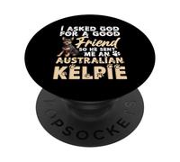 Australian Kelpie, propriétaire d'un animal de compagnie et ami, Australian Kelpie PopSockets PopGrip Adhésif