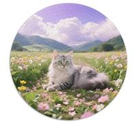Australian Mist, Puzzle Circulaire 1000 Pièces Enrichi DePet Chat, pour Esprit Curieux Et Aimant Les Défis Visuels 1000pcs (67.5x67.5cm)