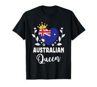 Australian Queen Australia Flag Proud Australian Woman T-Shirt