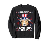 Australian Shepherd Dog Patriotic American 4th of July Sweatshirt