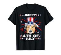 Australian Shepherd Dog Patriotic American 4th of July T-Shirt