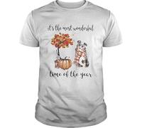 Australian Shepherd Its The Most Wonderful Time of The Year Shirt, Unisex, for Mens Womens Ladies Kids Manches Courtes(Medium)