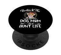 Australian Shepherd Rocking The Dog Mom and Aunt Life PopSockets PopGrip Adhésif