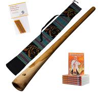 Australian Treasures - DIDGERIDOO 120cm - inclus sac ikat - cire d'abeille - vidéo d'enseignement 'Comment jouer du didgeridoo'.