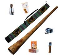 Australian Treasures - DIDGERIDOO : Acajou série PRO 147cm y compris sac I-cat et protecteur d'embouchure, DVD, cire d'abeille