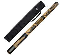 Australian Treasures - Didgeridoo Australien en Bambou - Motifs de lézards sculptés à la main - Facile pour les débutants - Sac en Nylon Inclus