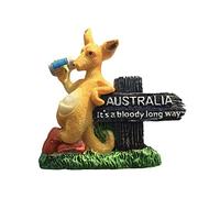 Australie 3D Kangourou Réfrigérateur Aimant Résine Voyage Souvenirs, Fait Main Maison et Cuisine Décoration Australie Réfrigérateur Aimant Collection Cadeau
