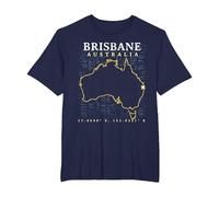 Australie Brisbane T-Shirt, Homme Grandes Tailles, Bleu Marine, 2X Tall