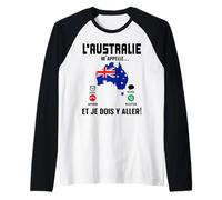 Australie Cadeau Voyage Homme Australien Humour Anniversaire Manche Raglan
