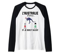 Australie Cadeau Voyage Homme Australien Humour Anniversaire Manche Raglan