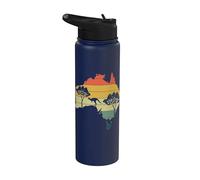 Australie Day Kangourou Australian Australie Retro Vintage Stainless Steel Insulated Water Bottle