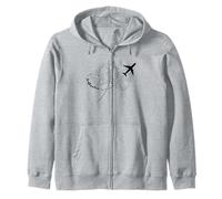 Australie Floral Continent Heart Avion Travel Adventurer Sweat à Capuche