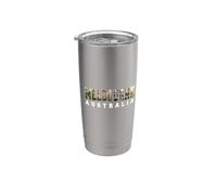 Australie Melbourne City Skyline Inside Bold Letters Aussie Gobelet isotherme en acier inoxydable double paroi