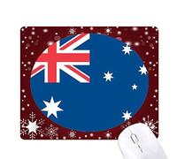 australie, oceanie pays symbole mark motif du drapeau national tapis de souris en hiver flocon de neige