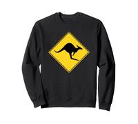 Australie Panneau d'avertissement Routier Kangourou Jaune Sweatshirt