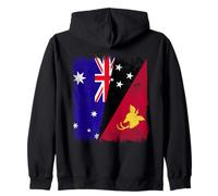 Australie Papouasie-Nouvelle-Guinée Demi Drapeau Australien PNG Heritage Sweat à Capuche