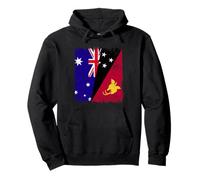Australie Papouasie-Nouvelle-Guinée Demi Drapeau Australien PNG Heritage Sweat à Capuche