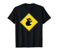 Australie Trafic Route Panneau d'avertissement Jaune Koala T-Shirt Graphique avec Valeur, Homme, Noir, M